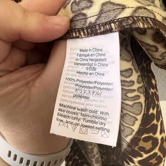 J Crew Cheetah Leopard Print Crepe Shift Dress XS K2150 Size 2 Zip Animal Print - Picture 9 of 12